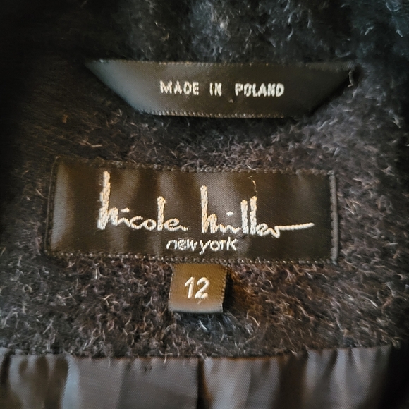 Nicole Miller Grey Trech Coat Jacket Classic Timeless Demure Size 12 - Picture 5 of 5